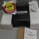 OLTEANP New Upgraded 2200 Watts Pure Sine Wave Inverter, 12V DC to 110V AC Power Inverter with 4 AC Outlets, USB Port, TypeC Port for Truck, Vehicle, Power Outage, Remote Control with LCD Screen