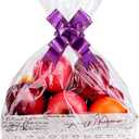 15Pack Clear Basket Bags, Large Cellophane Gift Bag For Baskets,16x24 Inch Cellophane Bags,2 Mil Thick,For Gift Giving, Packaging Products,Fits a 9 Inch Round Tray or 7 Inch Square Box With Ease