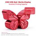 ZIRO PLA Filament 1.75mm, Shining Red 3D Printer Filament Silky, Silk 3D Printing Material, Dimensional Accuracy +/- 0.03mm, Fit Most FDM Printers and Pens, Metal Metallic Glossy 1KG Spool
