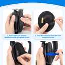 Link Dream Ear Pads for Bose QuietComfort 45 Headphone Replacement Soft Protein Leather Memory Foam Earpads Ear Cushions Cover Soft & Comfortable, Noise Isolation, Easy to Install (QC45 Black)