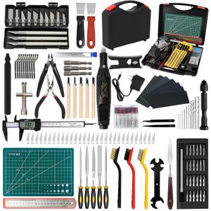 158 PCS 3D Printing Tool Kit, 3D Printing Accessories with Nozzle Cleaning Kit, Deburring Tool, Digital Caliper, Mini Rotary Tool, Smoothing Tools, 3D Printer Tools for Removing Finishing 3D Print