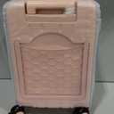 MRPLUM Carry On Luggage Double Handle Suitcase with Net Pocket,Hard Shell Spinner Wheels Luggage with TSA Lock&Seat Belt, 20 Inch, Pink