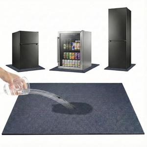 Mini Fridge Mat 24" x 24" - Under Refrigerator Mat, Non-Slip, Leak-Proof, Appliance Mat, Protects the Floor From Damage and Cleanliness Ash Gray 1 Pack