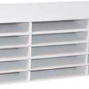 Classroom Keepers 9" x 12" Construction Paper Storage, 15-Slot, White, 9-3/8"H x 29-1/4"W x 12-7/8"D, 1 Unit