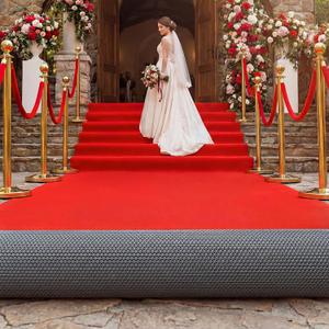 3x30FT Red Carpet Runner for Party, Non-Slip Runner Rug with TPR Rubber Backing, Extra Thick Red Carpet Party Decorations, Aisle Runners for Wedding Ceremony, Prom Proposal, Banquets Decor