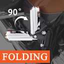 FOVPLUE Passenger Mini Footboard, Passenger Footpegs w/Mount Kit for Harley Touring 1993-2025 CVO Electra Glide Road Glide Road King Street Glide Ultra Classic Ultra Limited Revival FLH,Gloss Black#1