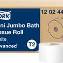 Tork Mini Jumbo Toilet Paper Roll White T2, Advanced, 2-Ply, 12 x 751', 12024402