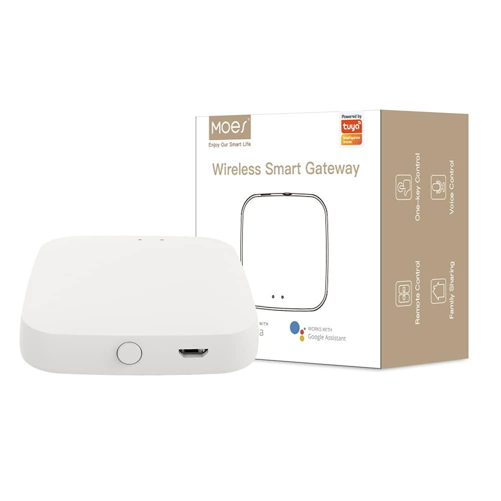 Add MOES FingerBot Tuya Bluetooth Hub Link FingerBot to Wi-Fi (Support 2.4GHz) Compatible with Alexa, Google Home, IFTTT and Timmer Control. One Gateway Can Connect Multiple FingerBots