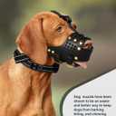 Dog Muzzle, Leather Basket Soft Muzzles Medium Large Breeds, Pitbull Dog Muzzle Amstaff Staffordshire Terrier, German Shepherd Dalmatian Doberman Adjustable (L)