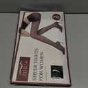 2 x 3 Pairs Sheer Tights for Women, 20 Denier Nylon Sheer Black Tights,Black,Nude,S-XL (Black, M)