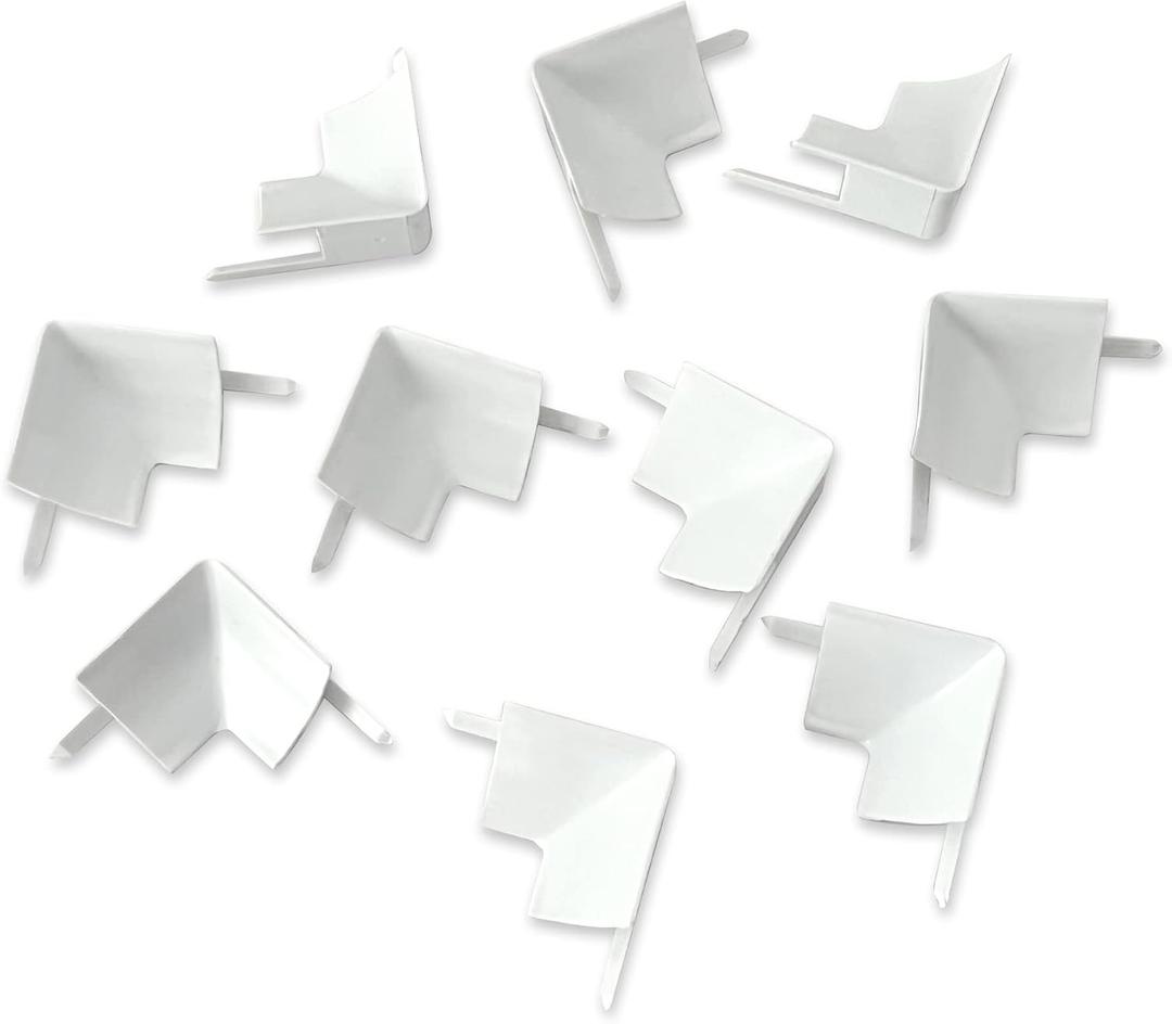 InstaTrim Inside Corners - 10 White 1/2" Wide Trim Inside Corner Pieces - Trim for Inside Corners - Paintable