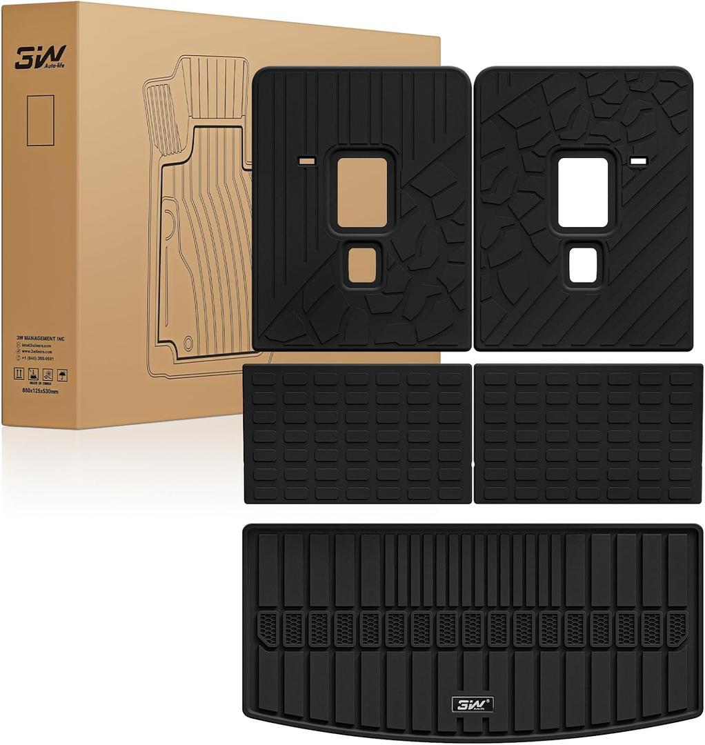 3W Cargo Liner & Seatback Mats Jeep Grand Cherokee L 2021-2026 6&7 Seats
All-Weather Protection TPE Cargo Mats for Grand Cherokee L Heavy Duty Car Accessories