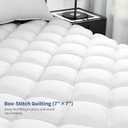 Sunflower Queen Mattress Pad, Hypoallergenic Cotton Mattress Cover, 18-22" Extra Deep Pocket Quilted Protector, Breathable&Noiseless