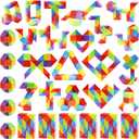 Ganowo 30 Pack Party Favor, Medium Fidget Snake Cube Twist Puzzle Toys for Kids Teens Stocking Stuffers Bulk Birthday Party Supplies Goodie Bags Fillers (Rainbow)