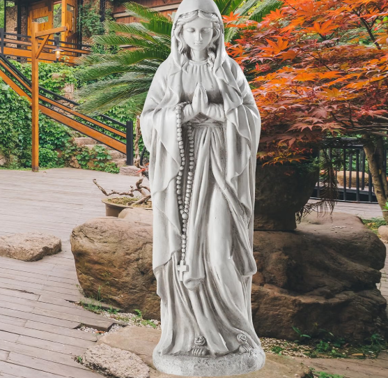 Keslecy Virgin Mary Statue Outdoor, Religious Garden Statue, Blessed Mother Outdoor Statue, Large Outdoor Garden Statues Home Yard Patio Lawn Hallway