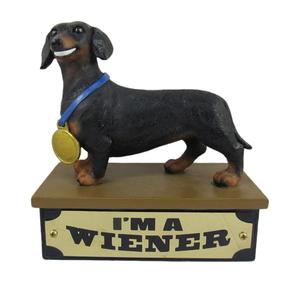 DWK Dachshund Figurine Novelty Trophy | Large Funny Trophy and Wiener Dog Gifts | Weiner Dog Birthday Decorations | Top Sales trophy Daschund Statue - 6L"
