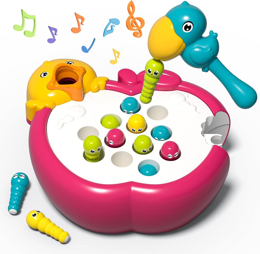 Magnetic Bird Feeding Game Woodpecker Worm Toy Montessori Fine Motor Skills Toddler Toy Age 2-4 Sensory Toys for Toddlers 3-5 Educational Learning Toys 2 Year Old Boy and Girl Gifts