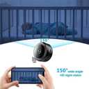 New Black Spy Focus Camera Magnetic Security Camera Hidden Spy Camera for Home/Office Security with Motion Detection Night Vision Easier to Connect Devices 3pc