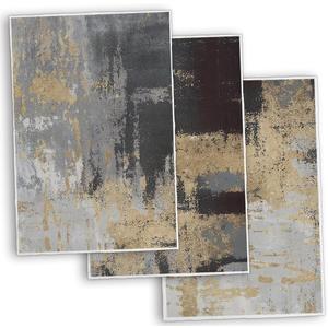 TNUW Grey Brown Black Abstract Art Painting Kitchen Towels 16X24In Set of 3, Abstract Art Hand Towels for Kitchen Bathroom, Oil Painting Decorative Hand Dish Cloths for Modern Kitchen Bathroom Decor