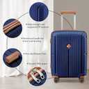 Joyway Luggage Sets 5 Piece PP Hardshell Carry on Suitcase, Travel Lightweight Carry-on with Double Spinner Wheels and TSA Lock, Blue