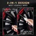 Matte Black Rim Touch Up Paint, Efficient Wheel Paint Pen for Metal, Also Match Flat Black, Quick and Easy Repair Curb Rash, Car, Faucet and More, Universal and Color Accurate, Long lasting
