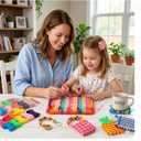 Upgraded Frame Weaving Loom Kit for Kids, Beginner Crochet Kit with 224 Loops, DIY Arts and Crafts Potholder Loom Knitting Projects, Toys for Ages 6-12, Ideas Birthday Gifts for Girls 7 8 9 10 11 13