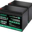 EverExceed 12V 10Ah LiFePO4 Battery Built-in 10A BMS, 3000+ Deep Cycles 12V Lithium Battery for Power Wheels, Fish Finder, Lawn Mower, Burglar Alarm System, Lighting, RV, 2 Pack