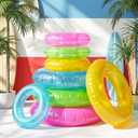 8pcs Transparent Inflatable Pool Float Adult with 2 Sizes, Swimming Rings Tubes Raft Floats Rings Inner Tubes for Summer Pool Party Decorations