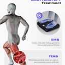 KINGJOY Foot Massager for Neuropathy, Rechargeable EMS TENS Foot Stimulator with 10 Modes 20 Intensities for Circulation Plantar Fasciitis & Swelling Pain Relief, Gifts for Women Men-Black