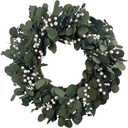26" Preserved Eucalyptus Wreath for Front Door Large Wreaths Natural Eucalyptus Real Touch Everlasting Summer/Spring/Fall Wreath Fresh Green Environmentally Friendly Decor for Home
