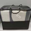 Wonnitar Waterproof 6x9 Outdoor Rug for Patio Clearance, Reversible Plastic Straw Rug Large Portable Camping RV Rug, Geometric Outside Area Rug for Backyard Balcony Garden (Black & White, 6'x9')