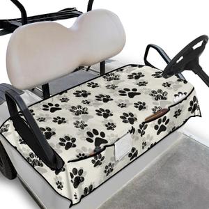 Universal Golf Cart Seat Covers for Women Men Non-Slip Golf Cart Seat Towel Blanket Golf Cart Accessories (1-Dog Paw Print)