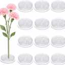 Waydress 12 Pcs 2.8 Inch Plastic Flower Frog Flower Pins Floral Frog for Arrangements Vase Japanese Ikebana Kenzan Floral Arrangement for Crafts Fixed Tools, Wedding Decor, Mother's Day Gifts (Clear)