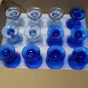 Patelai Set of 12 Water Goblet, 13.5 oz Drinking Glasses Bulk Dishwasher Safe, Stemmed Water Glass for Juice Wine Beer Tea Cold Beverages, Reusable Glassware for Home Party Restaurant (Cobalt Blue)