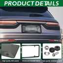2 Pcs Clear License Plate Covers and Frames,Transparent License Plate Holders with Screws & Caps,Rust-Proof Auto Licenses Plates Protector Shields for Standard US Plates
