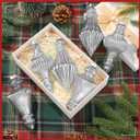 6 Pcs 5.7 inch Mercury Glass Finial Christmas Ornament Rustic Finial Vintage Ornaments Xmas Glass Mercury Hanging Decor Christmas Tree Decoration for Holiday Farmhouse(Silver)