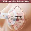 2pcs 18mm Soft Rim Flanges with 106 Degree Wider Opening Angle for Medela Breast Pump, PersonalFit, Freestyle, Maxflow, Freestyle Flex Swing Maxi Connector,Lansinoh Signature Pro