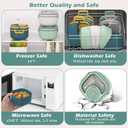 2 x Bento Box for Adults & Kids  Single Compartment Lunch Box,Food Container,BPA-Free,Microwave & Dishwasher Safe with Removable Divider,Utensils & Sauce Jar-Blue (Plastic Single Layer)