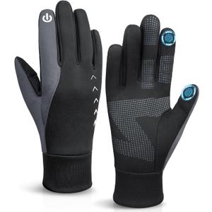 Cierto Thermal Touchscreen Gloves for Running & Cycling, Windproof Cold Weather Gloves for Men & Women, Hiking and Driving Warm Gloves with Touch Screen Fingers