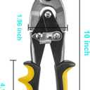 10 Inch Aviation Tin Snips, Heavy Duty Chrome Vanadium Steel Metal Cutter Shears for Cutting Sheet Metal, CR-V Straight Cut