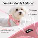 PetiFine Step in Small Dog Harness and Leash Set, Breathable All Weather Air Mesh Reflective Escape Proof, Step-in Vest Harnesses for Puppy(XS, Pink)