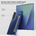 Foluu Slim Fit Case for Samsung Galaxy Z Fold 7 with Pen Holder & Front Built-in Screen Protector, Hard PC Back Bumper Protective Shockproof Cover for Samsung Galaxy Z Fold7 5G 2025 (Clear)