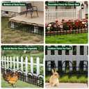 Decorative Garden Fence, 15 Panels No Dig Fence, 21.25 ft(L) x 13 in(H) Animal Barrier for Dogs Rabbits, Rustproof Metal Arched Decorative Garden Fences for Flower Bed, Outdoor, Yard, Patio