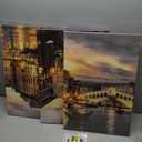 NutArtPic Venice Wall Art Canvas Italy Grand Canal Picture Venice Skyline Prints Rialto Bridge Night Cityscape Artwork Stretch and Framed Ready to Hang (Medium)