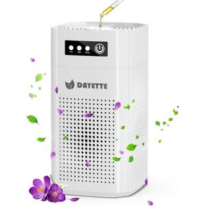 Air Purifiers for Bedroom, DAYETTE H13 True HEPA Air Filter Purifier for Small Room Up to 480 Ft/30min, Qiuet Sleep Mode with Aroma Pad, Small Portable Air Purifier with USB Cable