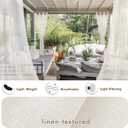 HolidayIdeas 4 Panels Outdoor Ivory Sheer Curtains for Patio Waterproof 110x95 Inch-Extra Wide Voile Outside Curtains Light Filtering Grommet Drapes for Gazebo, Front Porch, Patio, Pool