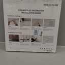 STICKGOO PVC Ceiling Tiles, 2'x2' Glue Up Ceiling Panel White to Prevent Breakage Cover 48 Sq. Ft, Pack of 12 Tiles, 24"x24"