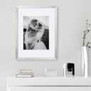 3 x upsimples 12x16 Picture Frame, Display Pictures 8.5x11 with Mat or 12 x 16 Without, Wall Hanging Poster Frames, Silver, 1 Pack