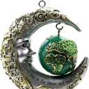 HolyHaHa Love You to The Moon and Back Crescent Moon & Earth Resin Ornament, Gifts for Daughter from Mom