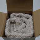 Woaboy Pack of 1 Decorative Throw Pillow Cover Pillowcase Textured Boucle Square Sofa Couch Pillow Home Decor for Living Room Woven Modern Cushion Case 24 x 24 Inch Ivory